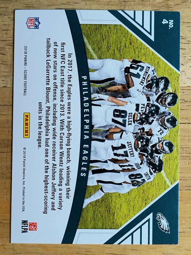 2018 Score Huddle Up #4 Philadelphia Eagles