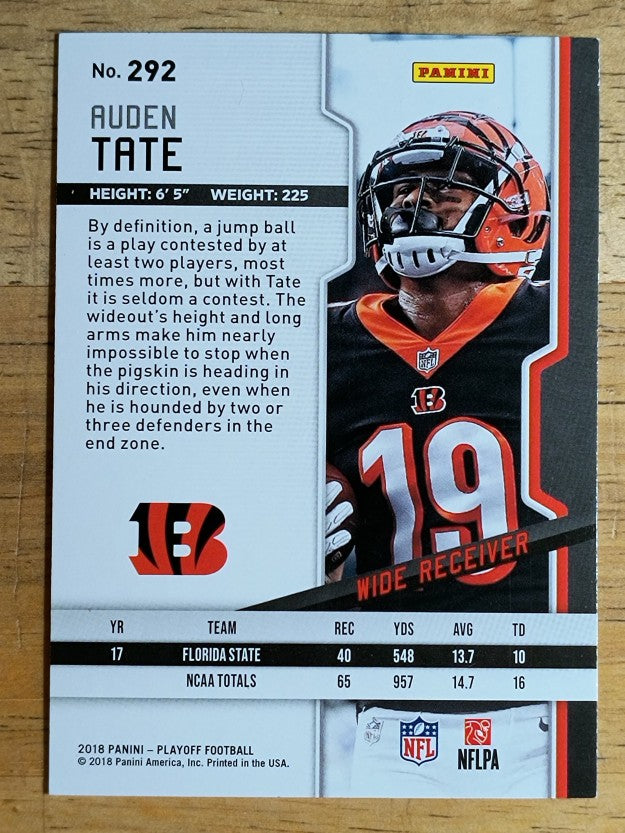 2018 Playoff #292 Auden Tate RC