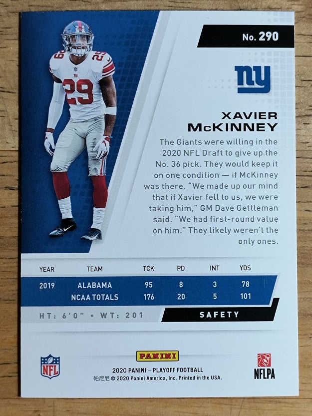 2020 Playoff #290 Xavier McKinney RC
