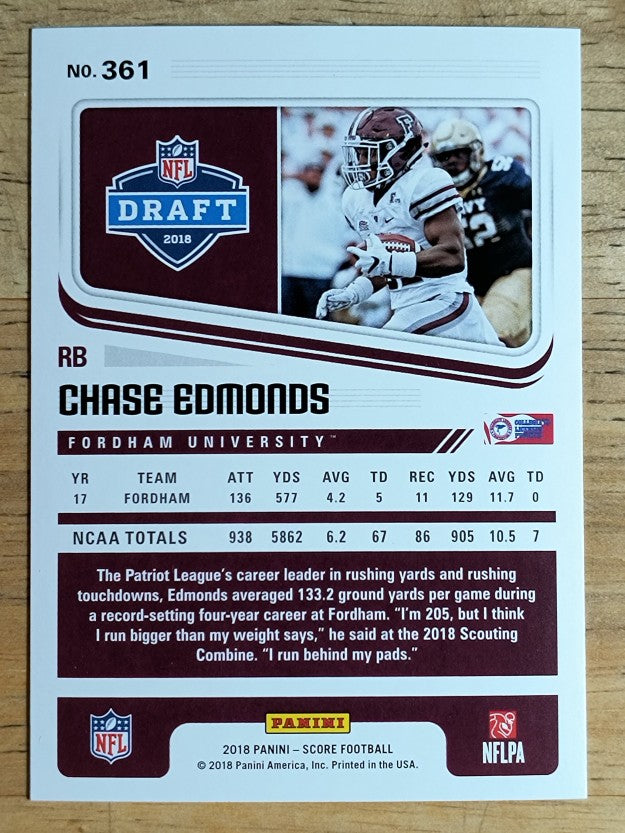 2018 Score #361 Chase Edmonds RC