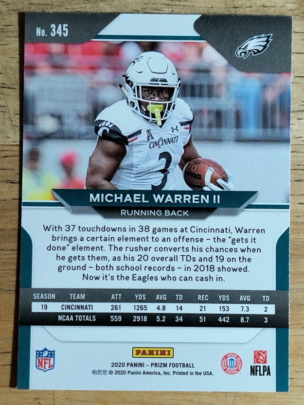 2020 Panini Prizm #345 Michael Warren II RC