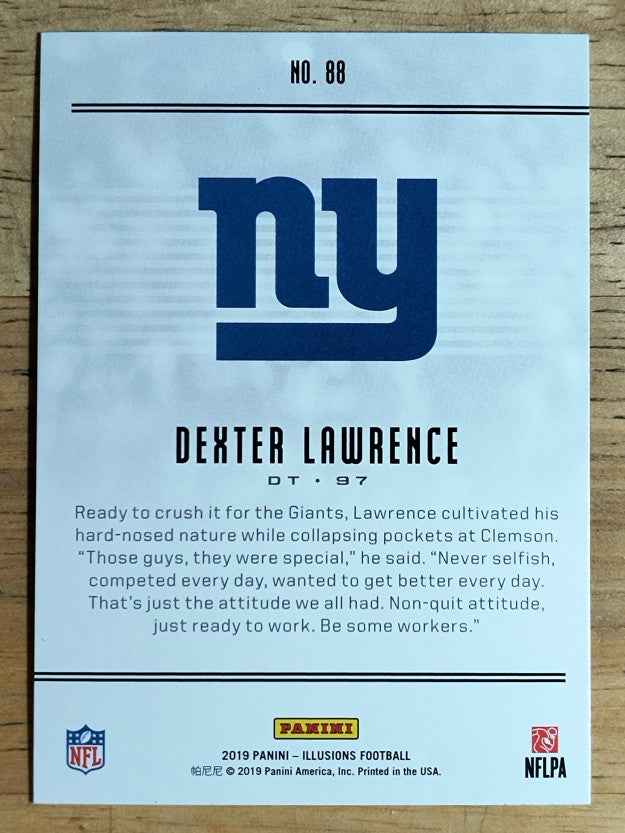 2019 Panini Illusions Retail #88 Dexter Lawrence
