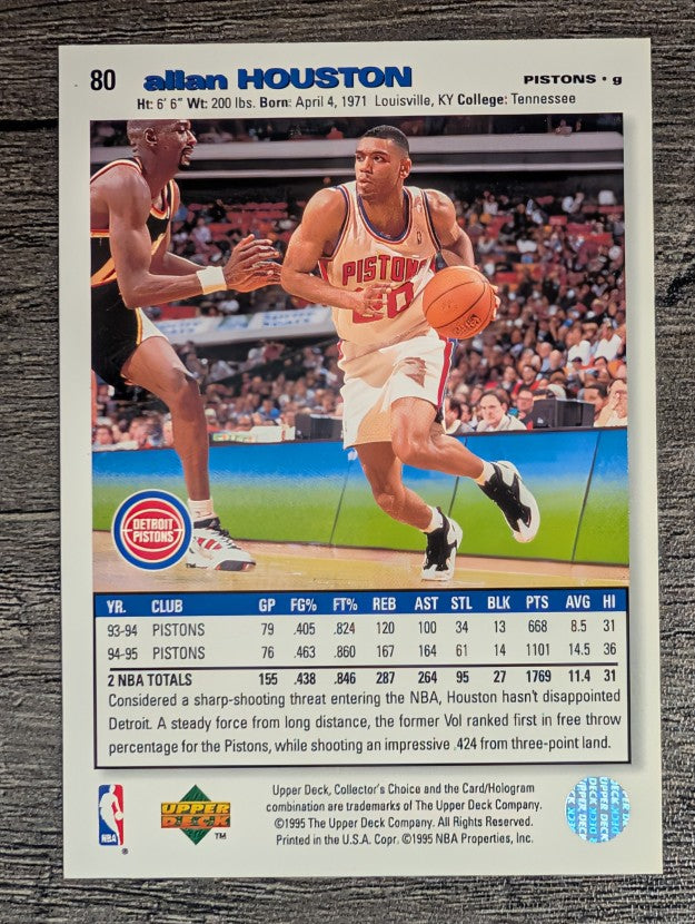 1995-96 Collector's Choice #80 Allan Houston