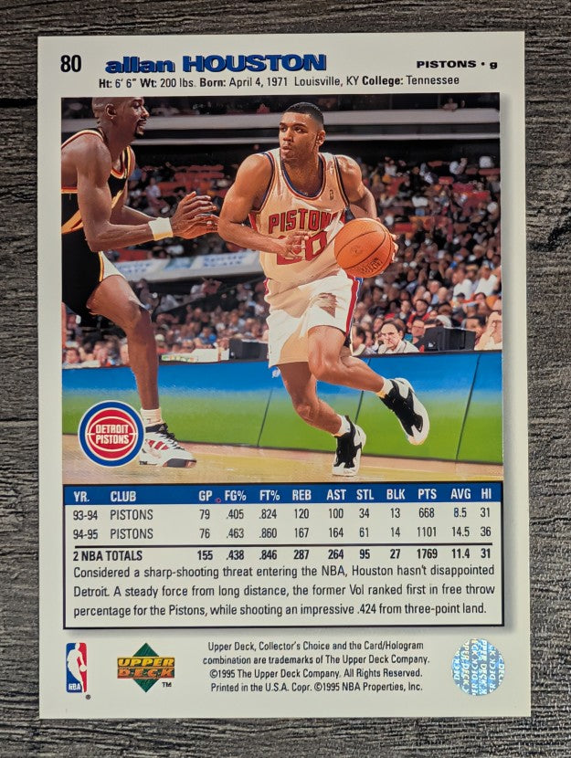 1995-96 Collector's Choice #80 Allan Houston