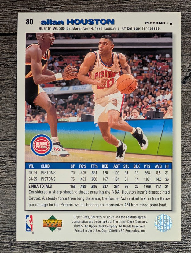 1995-96 Collector's Choice #80 Allan Houston