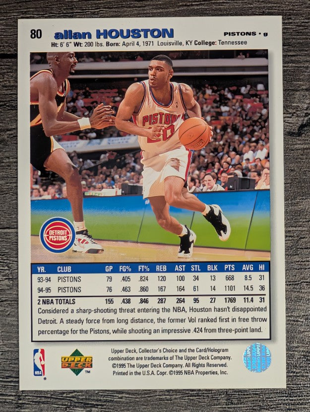 1995-96 Collector's Choice #80 Allan Houston