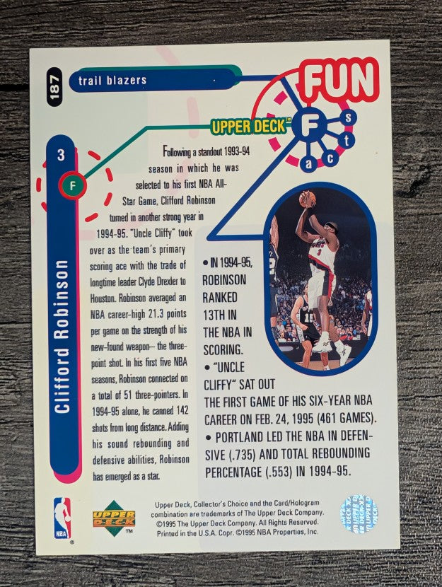 1995-96 Collector's Choice #187 Clifford Robinson FF