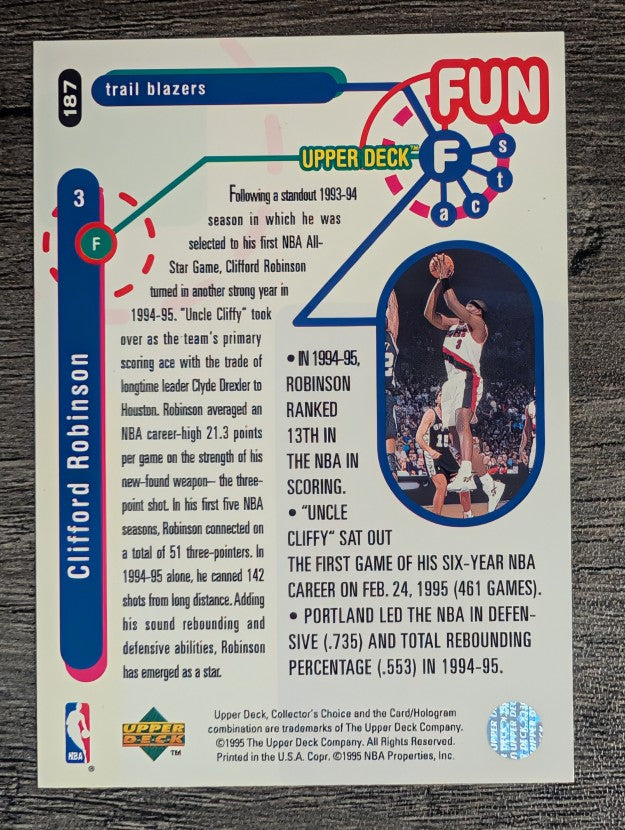 1995-96 Collector's Choice #187 Clifford Robinson FF