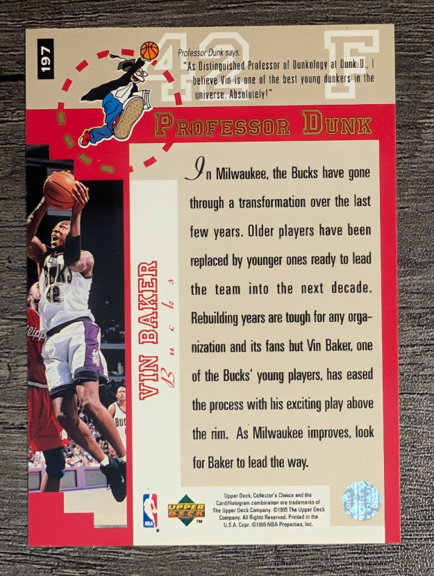 1995-96 Collector's Choice #197 Vin Baker PD