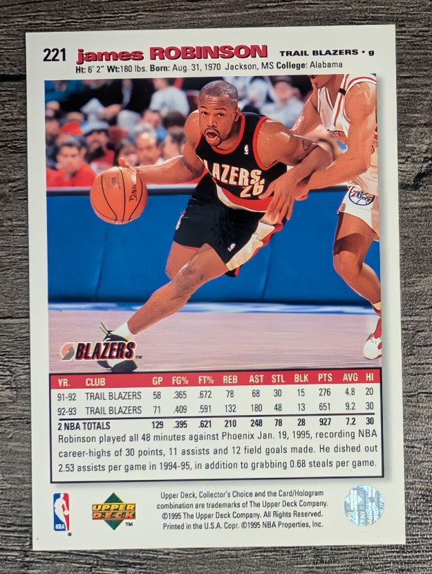 1995-96 Collector's Choice #221 James Robinson