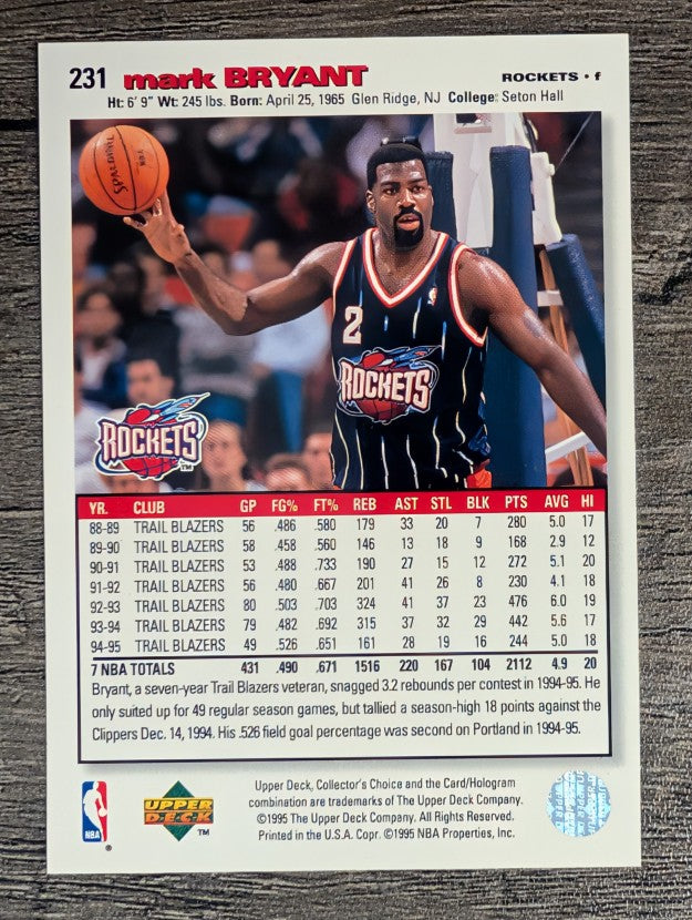 1995-96 Collector's Choice #231 Mark Bryant