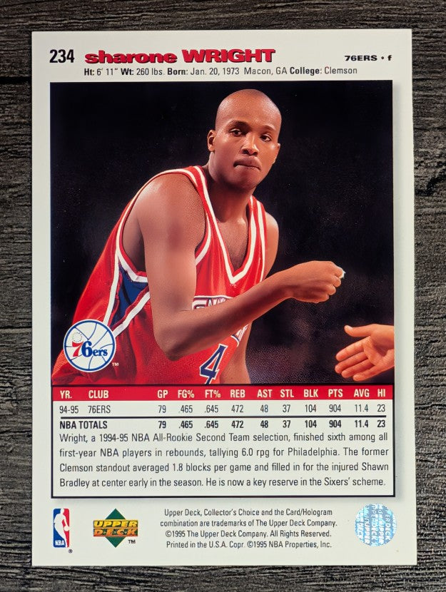1995-96 Collector's Choice #234 Sharone Wright