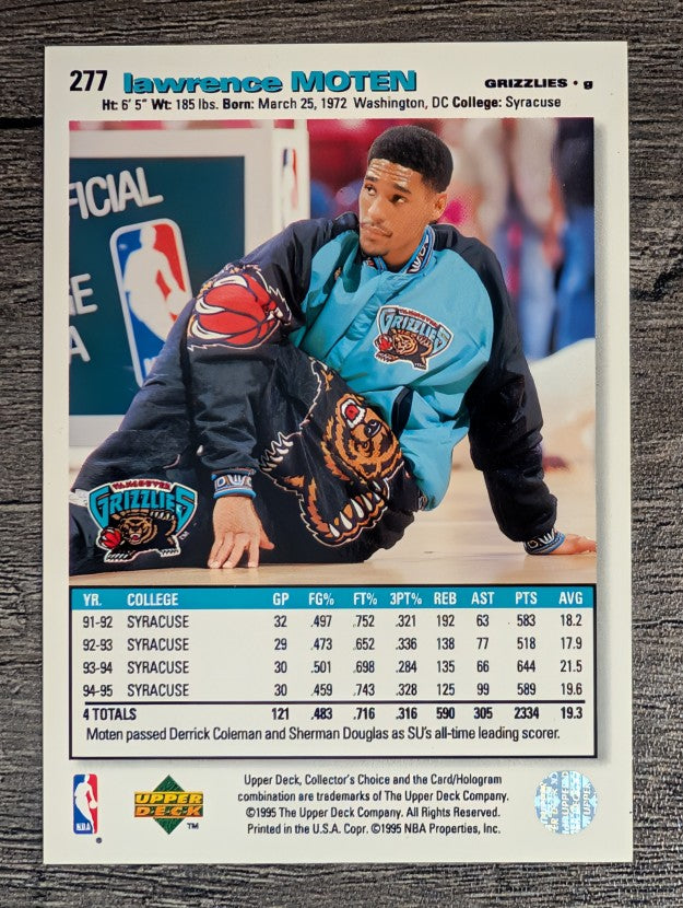 1995-96 Collector's Choice #277 Lawrence Moten RC