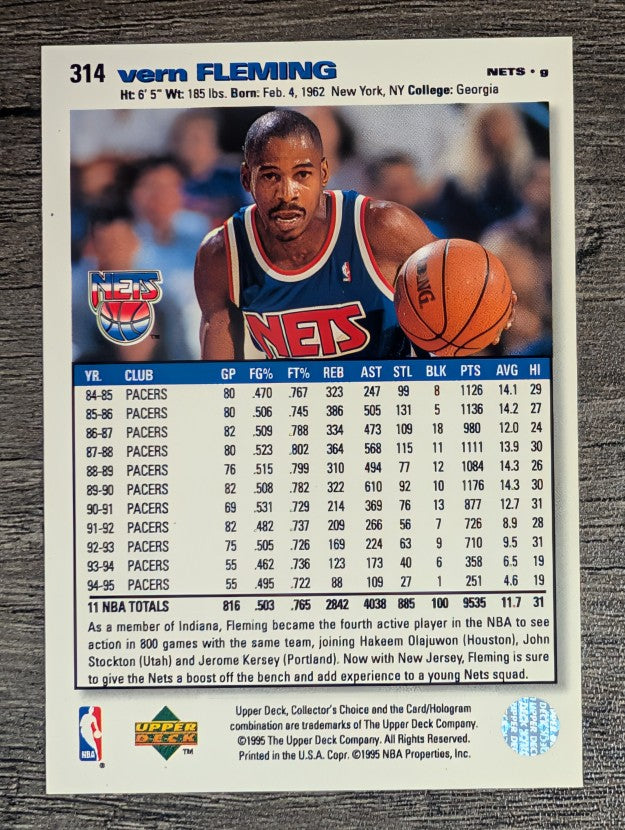 1995-96 Collector's Choice #314 Vern Fleming