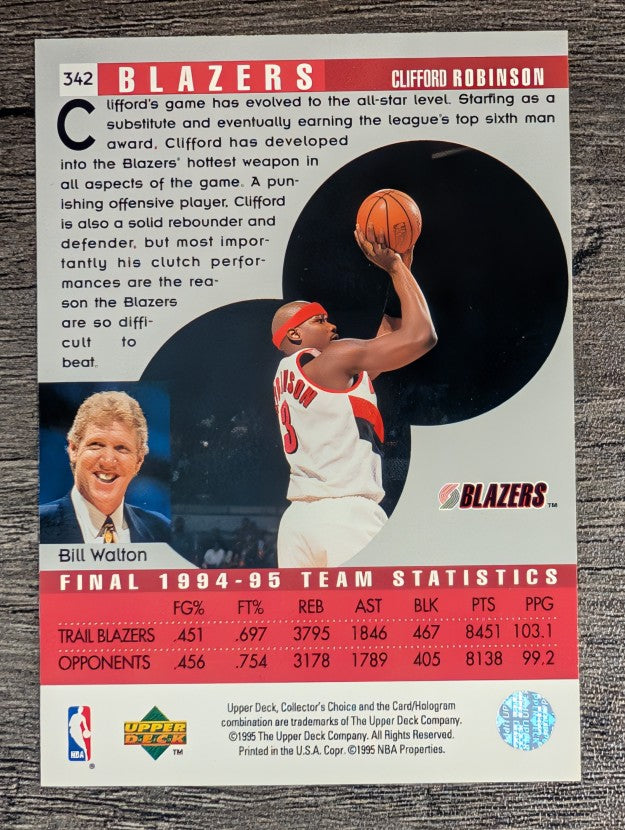 1995-96 Collector's Choice #342 Clifford Robinson SR