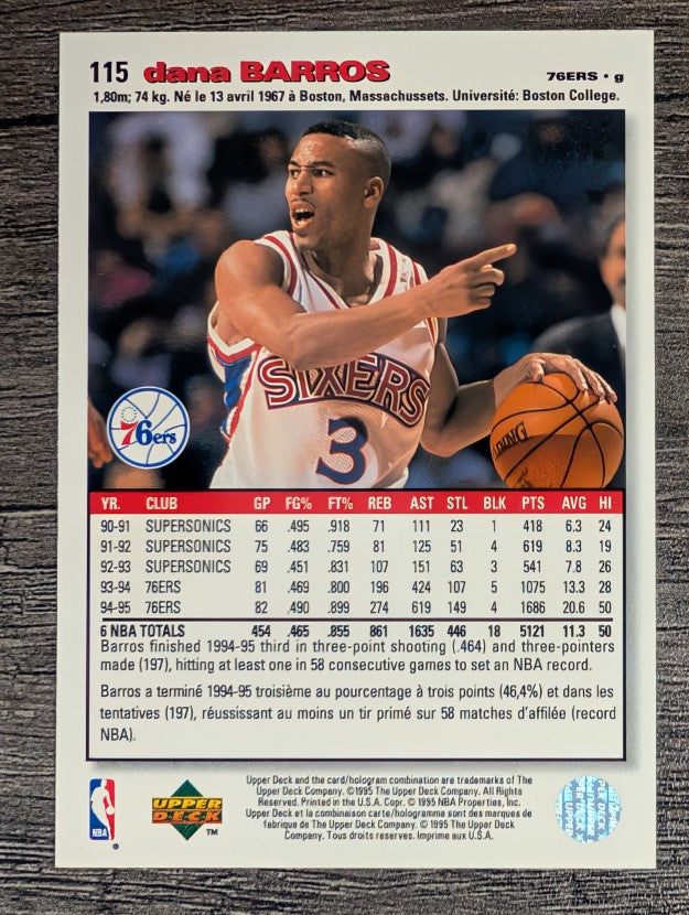1995-96 Collector's Choice International French I #115 Dana Barros