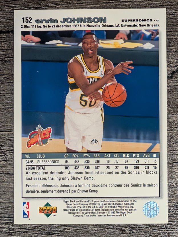 1995-96 Collector's Choice International French I #152 Ervin Johnson