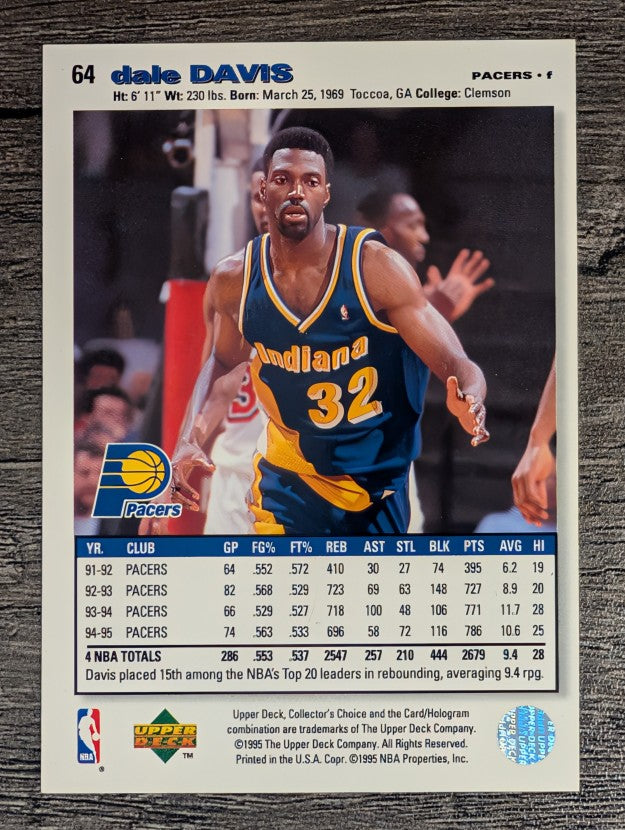 1995-96 Collector's Choice Player's Club #64 Dale Davis