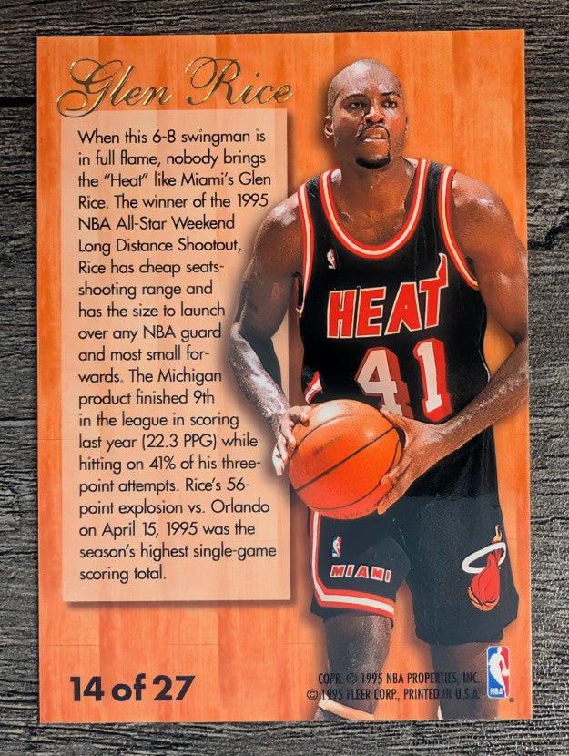 1995-96 Fleer Flair Hardwood Leaders #14 Glen Rice