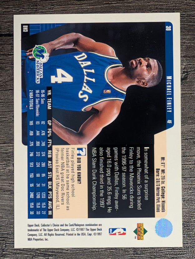 1997-98 Collector's Choice #30 Michael Finley