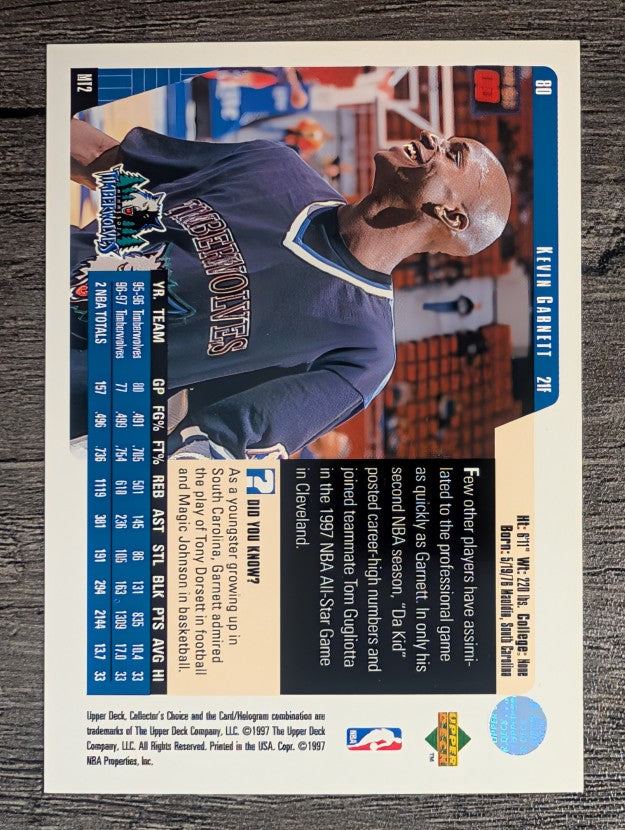 1997-98 Collector's Choice #80 Kevin Garnett