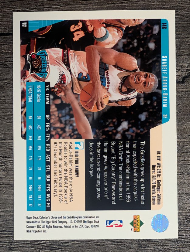 1997-98 Collector's Choice #146 Shareef Abdur-Rahim