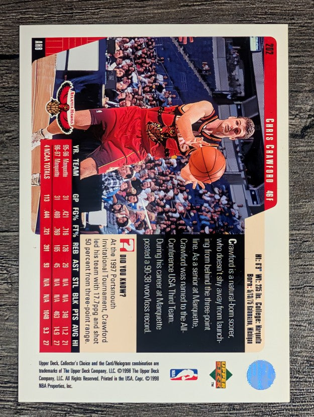 1997-98 Collector's Choice #202 Chris Crawford RC