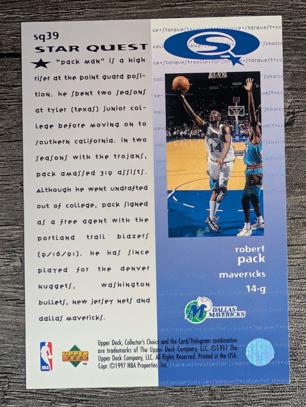 1997-98 Collector's Choice StarQuest #39 Robert Pack