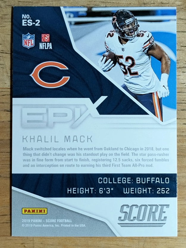 2019 Score Epix Season #2 Khalil Mack (NM)