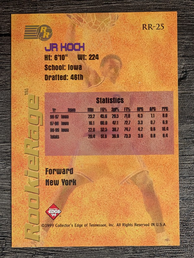 1999 Collector's Edge Rookie Rage #RR25 J.R. Koch