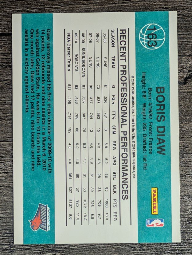 2010-11 Donruss #163 Boris Diaw