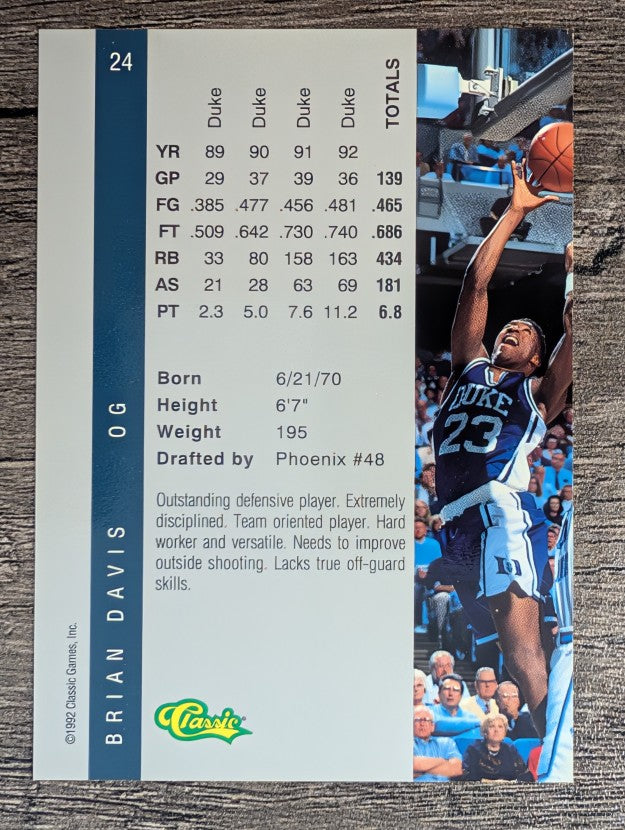 1992 Classic Four Sport #24 Brian Davis