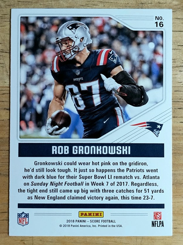 2018 Score Color Rush #16 Rob Gronkowski