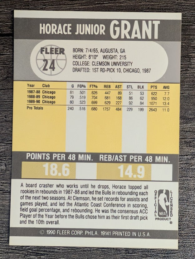 1990-91 Fleer #24 Horace Grant