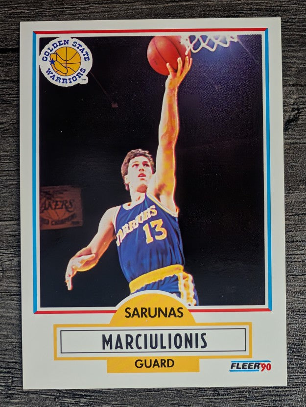 1990-91 Fleer #65 Sarunas Marciulionis RC