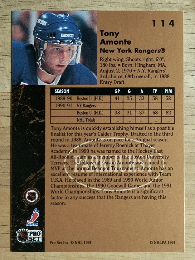 1991-92 Parkhurst #114 Tony Amonte RC