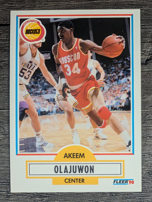1990-91 Fleer #73 Hakeem Olajuwon
