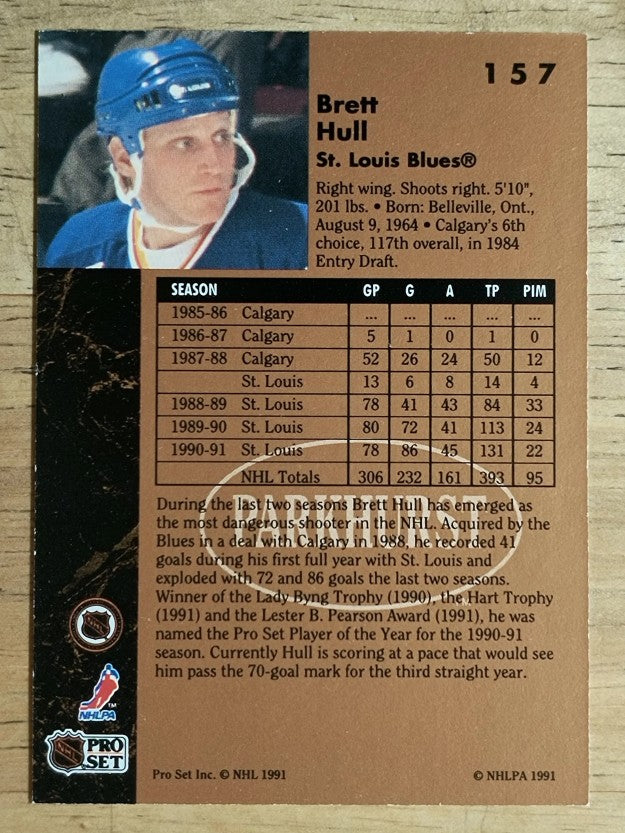 1991-92 Parkhurst #157 Brett Hull