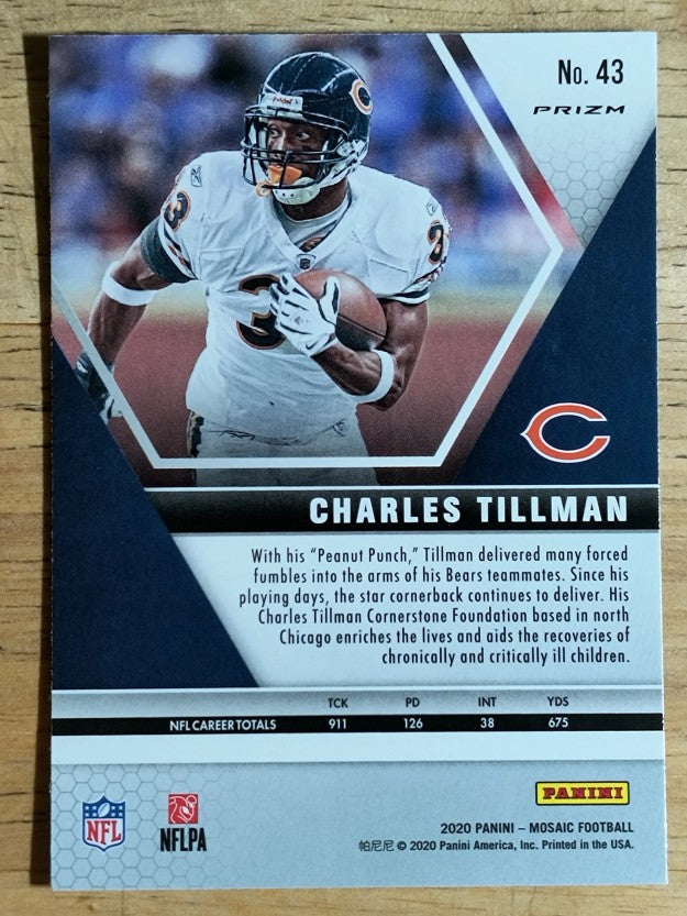 2020 Panini Mosaic Mosaic Reactive Orange #43 Charles Tillman