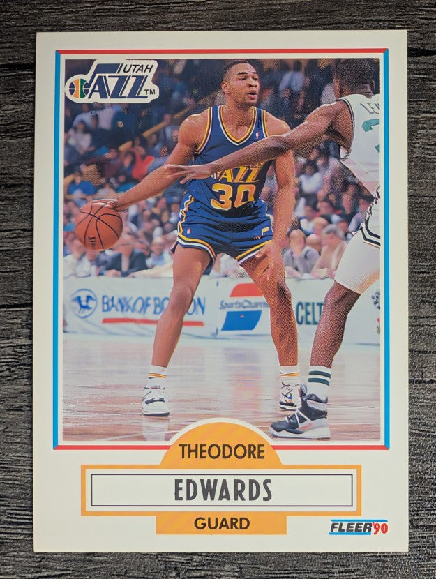 1990-91 Fleer #185 Blue Edwards RC