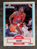 1990-91 Fleer #192B Harvey Grant/First name on card front in white