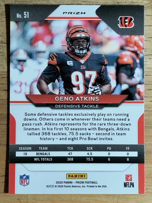 2020 Panini Prizm Prizms #51 Geno Atkins