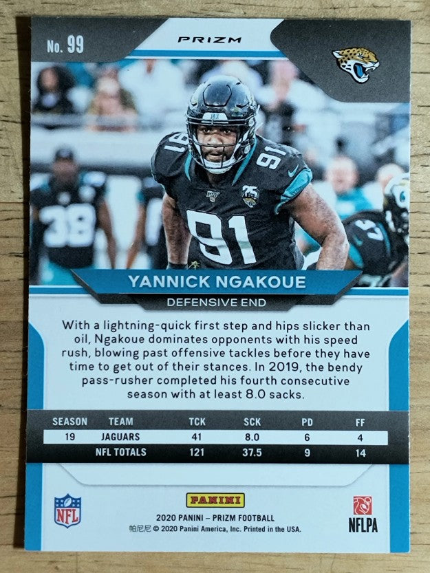 2020 Panini Prizm Prizms Orange Disco #99 Yannick Ngakoue