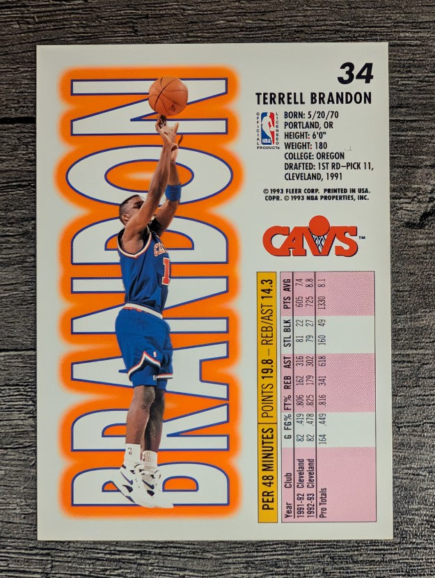 1993-94 Fleer #34 Terrell Brandon