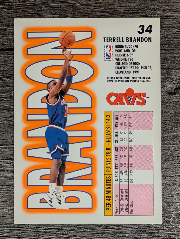 1993-94 Fleer #34 Terrell Brandon