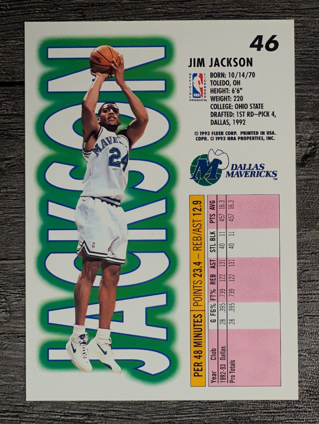 1993-94 Fleer #46 Jim Jackson