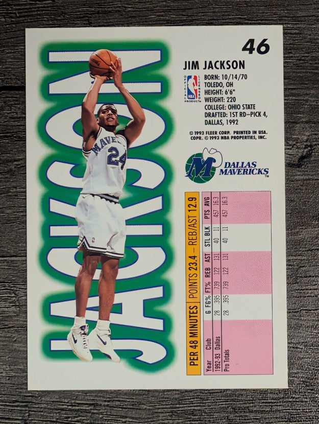 1993-94 Fleer #46 Jim Jackson