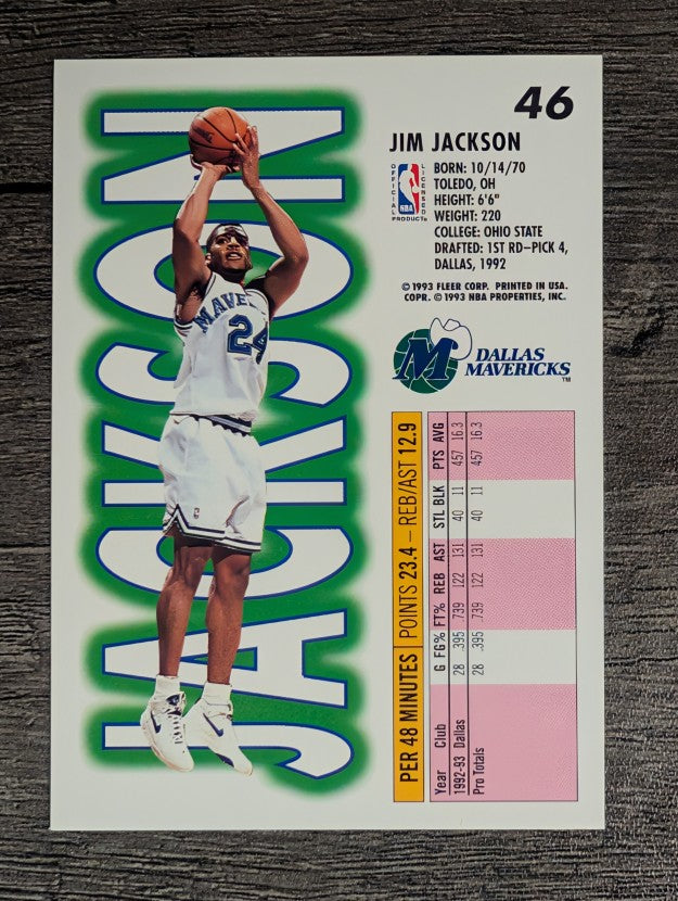 1993-94 Fleer #46 Jim Jackson