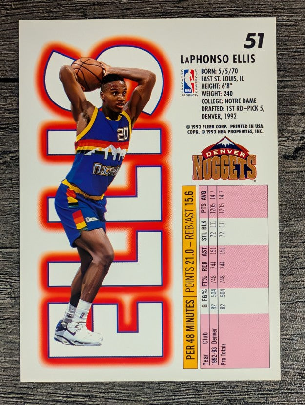 1993-94 Fleer #51 LaPhonso Ellis