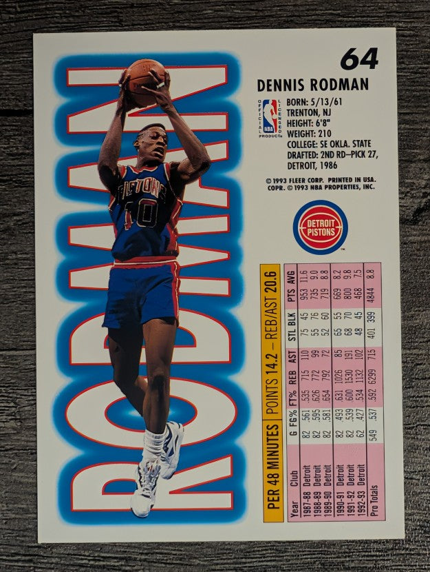 1993-94 Fleer #64 Dennis Rodman